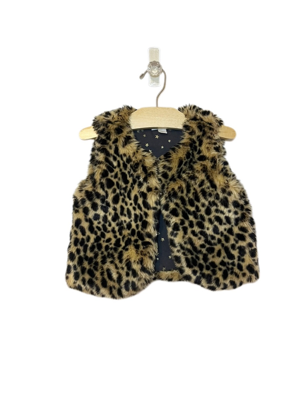 Crewcuts Girls Small Cheetah Animal Print Furry Vest